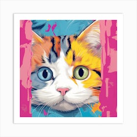 Cat Peeking Out Art Print