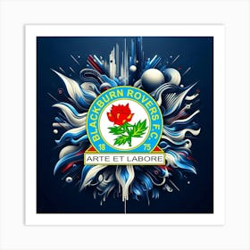 Blackburn Rovers F.C Logo Wall Art 8 Art Print