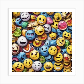 21720 Emoji Funny laugh Art Print