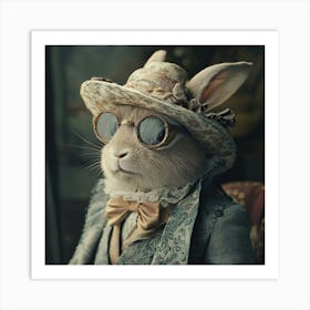 Rabbit In Hat Art Art Print