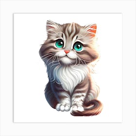 Cute Kitten Art Print