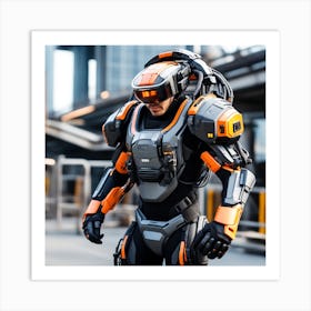 Futuristic Soldier 14 Art Print