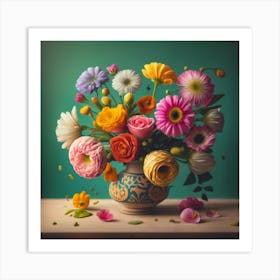 Flowers In A Vase 4 Art Print