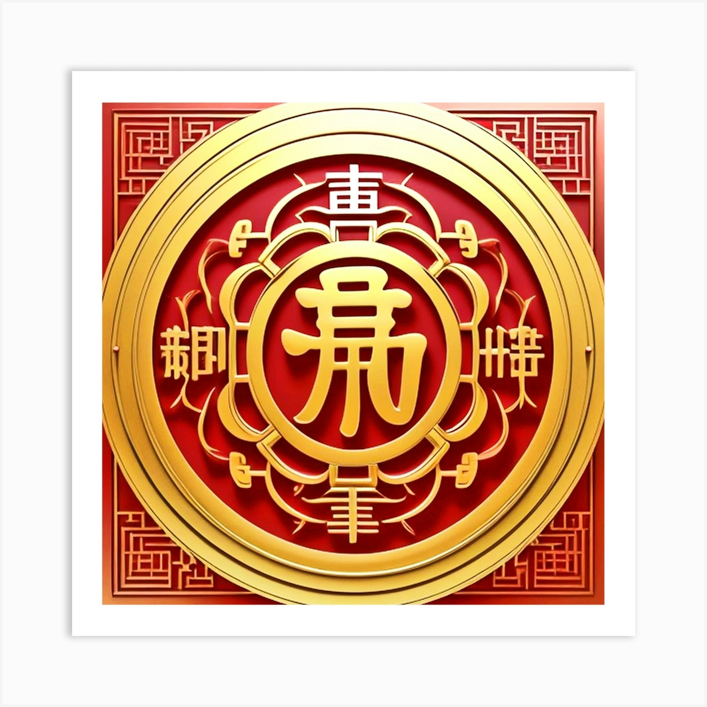 Chinese Years Symbols Art Print