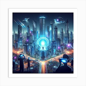 Futuristic City 133 Art Print