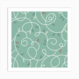 Floral Swirls Art Print