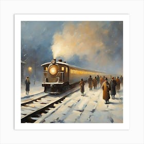 Train In The Snow 1 Art Print