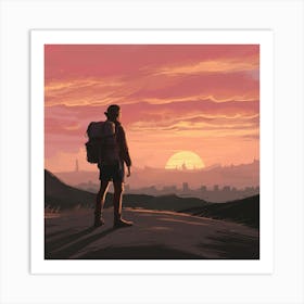 Sunset In The City Art Print