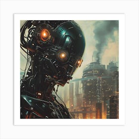 Futuristic Robot Art Print