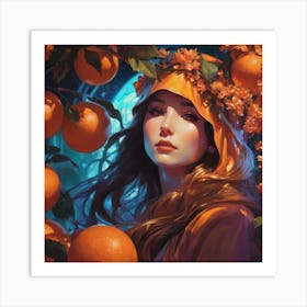 Oranges Woman Art Print