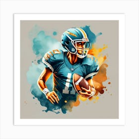 Miami Dolphins Football Player Art Print