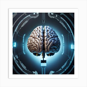 Artificial Intelligence Brain 16 Art Print