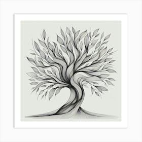 Abstract tree 7 Art Print