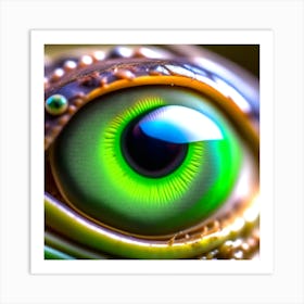 Green Lizard Eye Art Print