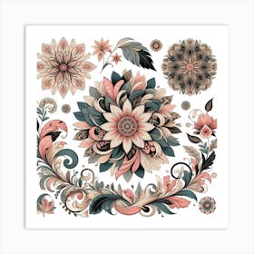 Floral patterns 12 Art Print