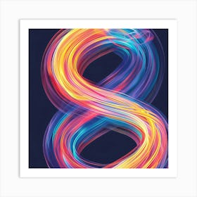 Abstract Of The Number 8 Art Print