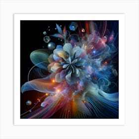 Abstract Flower 1 Art Print