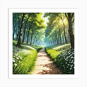 Path In The Woods 7 Art Print