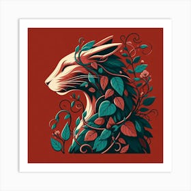 Rabbit In The Forest Art Print