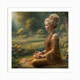 Buddha In The Forest 6 Art Print