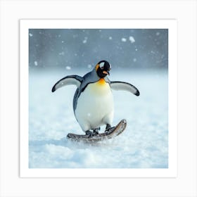 Asm Penguin Skate On The Snow C39cf0c9 4e41 4caf 9d20 Acfbe79dd8a1 Art Print