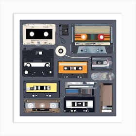 Cassette Tapes 7 Art Print