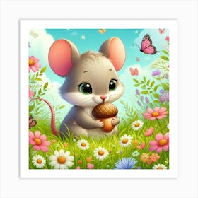 Mouse In The Meadow 5 Art Print