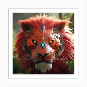 Lion In The Forest Art Print