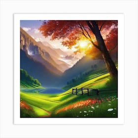 Landscape Painting 76 Art Print