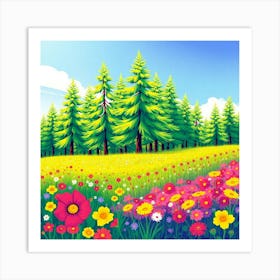 Flowering Meadow Art Print