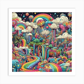 Rainbow City Art Print