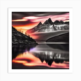 Sunrise In The Mountains 1 Art Print