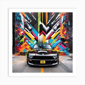 Mustang Street Art Art Print