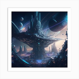 Futuristic City 35 Art Print