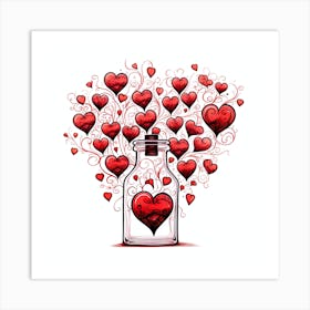 Heart In A Bottle 3 Art Print