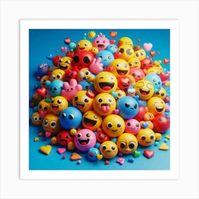 Emoji Stock Videos & Royalty-Free Footage Art Print