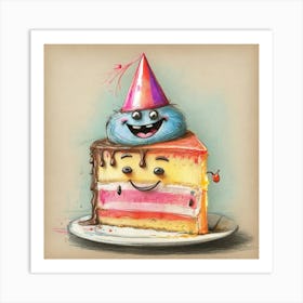 Birthday Cake 14 Art Print