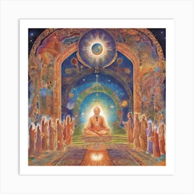 Buddha In The Temple Art Print