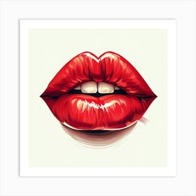 Red Lips 1 Art Print