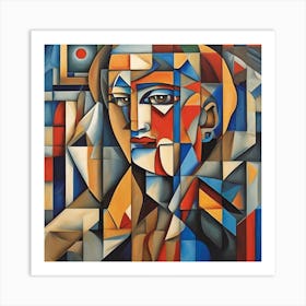 Abstract Portrait Of A Woman Art Print