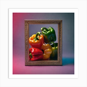 Peppers In A Frame 18 Art Print