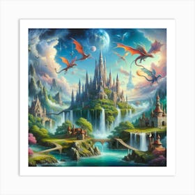 Castle Of Dragons 1 Art Print