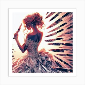 Girl In A Dress Art Print