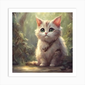 Cute Cat Art Print