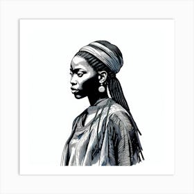 African Woman With Dreadlocks Art Print