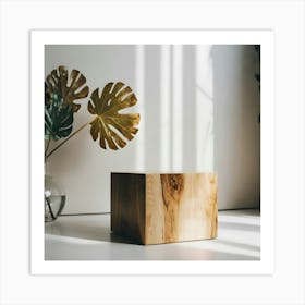 Wooden Cube Art Print