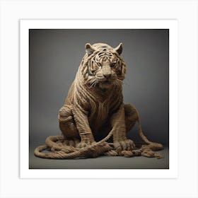 A Tiger made of rope Art Print