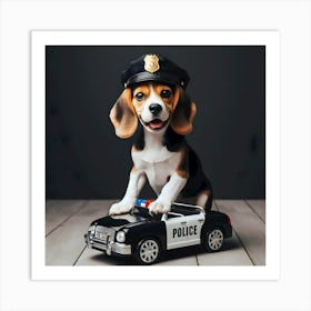 Beagle Police Officer~Reimagined 1 Art Print