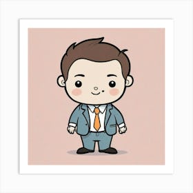 Cartoon Businessman 2 Art Print