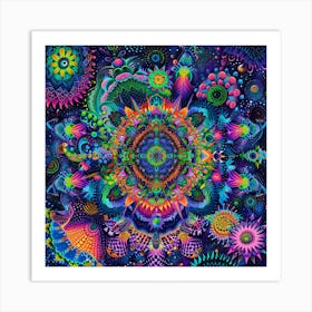 Psychedelic Mandala Art Print